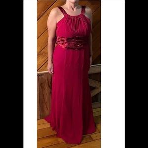 Red David’s Bridal Bridesmaid Dress